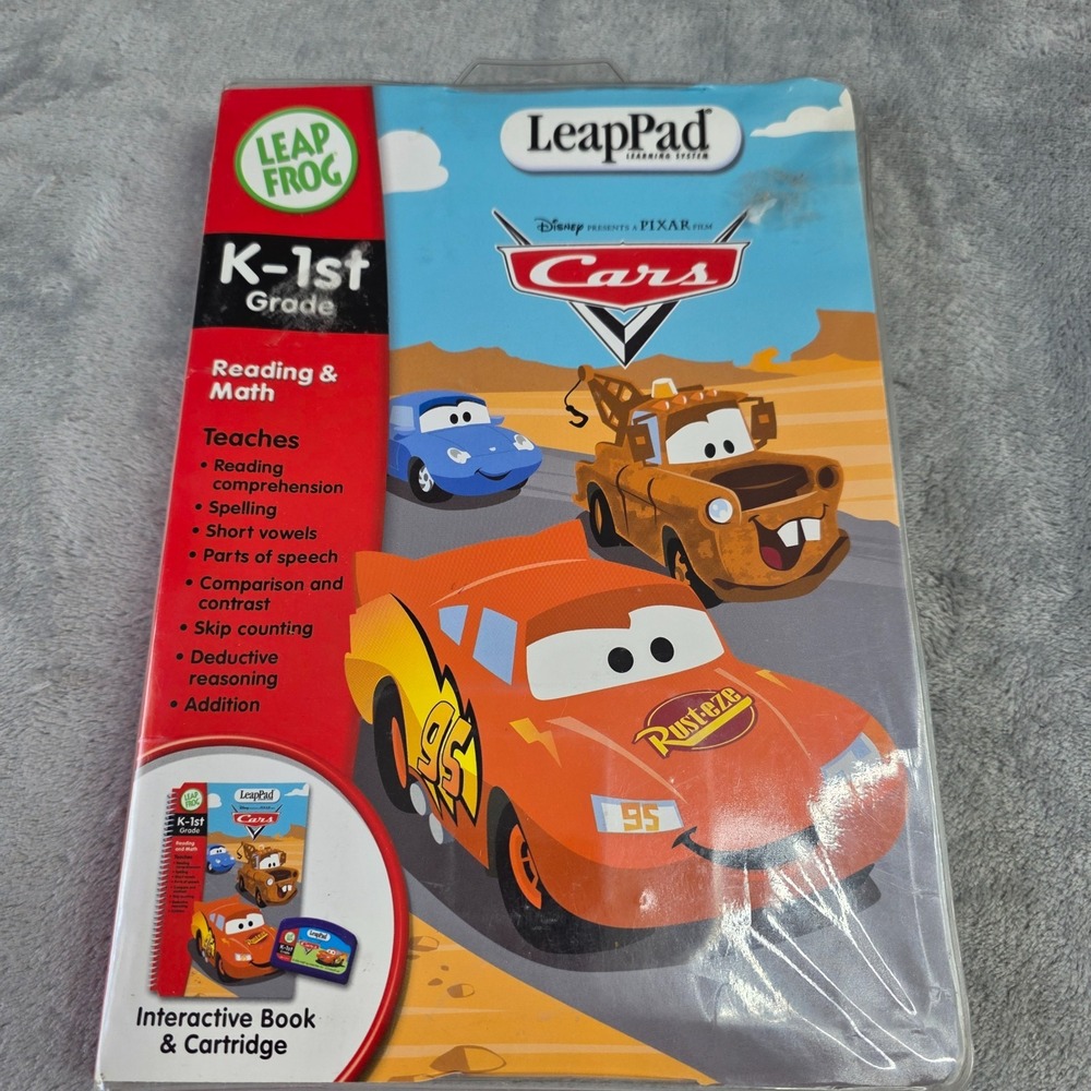 Leap Frog LeapPad Disney Cars K-1st Reading Math Game